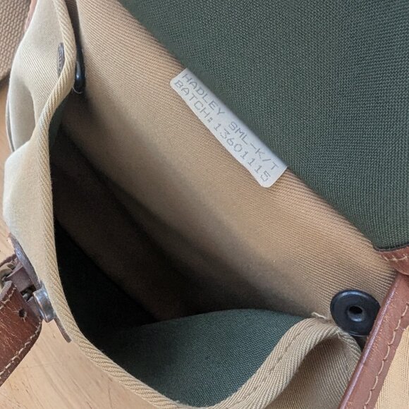 Billingham Hadley Small Camera Bag – Khaki Canvas & Leather – Made in England - Picture 12 of 15